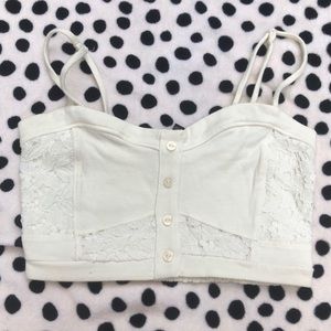 Cream Crop Top